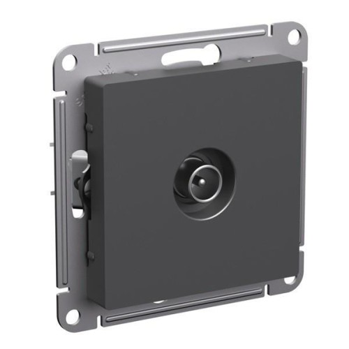 ATLASDESIGN TV РОЗЕТКА оконечная 1DB, механизм, БАЗАЛЬТ, ATN001491