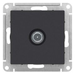 ATLASDESIGN TV РОЗЕТКА оконечная 1DB, механизм, КАРБОН, ATN001091