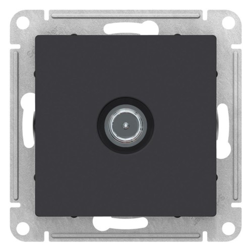 ATLASDESIGN TV РОЗЕТКА оконечная 1DB, механизм, КАРБОН, ATN001091