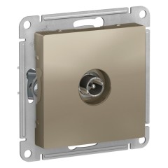 ATLASDESIGN TV РОЗЕТКА проходная 4DB, механизм, ШАМПАНЬ, ATN000592