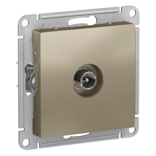 ATLASDESIGN TV РОЗЕТКА проходная 4DB, механизм, ШАМПАНЬ, ATN000592