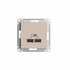 ATLASDESIGN USB РОЗЕТКА A+A, 5В/2,1 А, 2х5В/1,05 А, механизм, ПЕСОЧНЫЙ, ATN001233