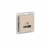 ATLASDESIGN USB РОЗЕТКА A+С, 5В/2,4А, 2х5В/1,2А, механизм, ПЕСОЧНЫЙ, ATN001239