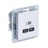 ATLASDESIGN USB РОЗЕТКА тип-C 65W высокоскор.заряд. QC, PD, механизм, БЕЛЫЙ, ATN000127