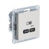 ATLASDESIGN USB РОЗЕТКА тип-C 65W высокоскор.заряд. QC, PD, механизм, БЕЖЕВЫЙ, ATN000227