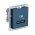 ATLASDESIGN USB РОЗЕТКА тип-C 65W высокоскор.заряд. QC, PD, механизм, ИЗУМРУД, ATN000827