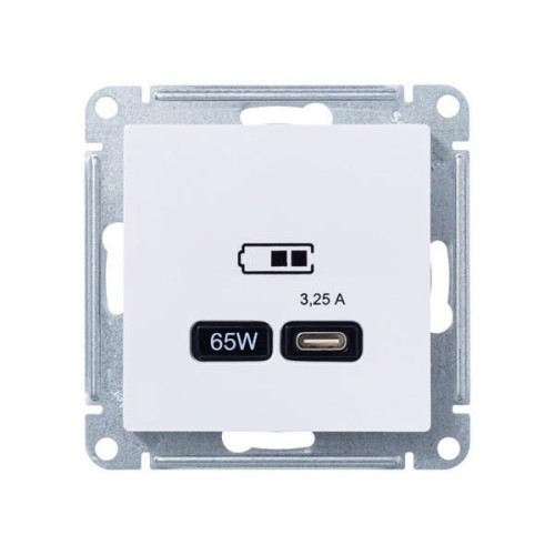 ATLASDESIGN USB РОЗЕТКА тип-С 65Вт высокоскор.заряд. QC, PD, механизм, ЛОТОС, ATN001327