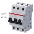 Автоматический выключатель ABB 3-полюсный S203 C16 (автомат электрический) 2CDS253001R0164