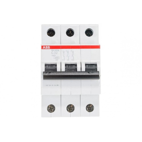 Автоматический выключатель ABB 3-полюсный SH203 C32 6кА (автомат электрический) 2CDS213001R0324