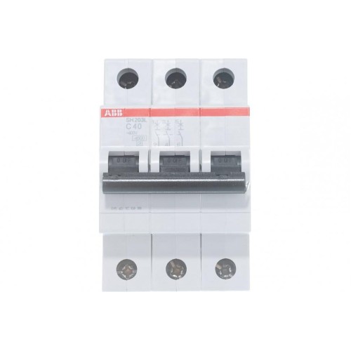Автоматический выключатель ABB 3-полюсный SH203 C40 6кА (автомат электрический) 2CDS213001R0404
