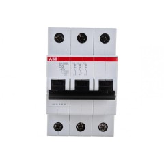 Автоматический выключатель ABB 3-полюсный SH203 C6 6кА (автомат электрический) 2CDS213001R0064