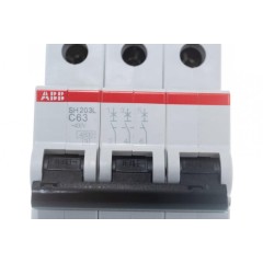 Автоматический выключатель ABB 3-полюсный SH203 C63 6кА (автомат электрический) 2CDS213001R0634
