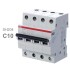 Автоматический выключатель ABB 4-полюсный SH204 C10 6кА (автомат электрический) 2CDS214001R0104