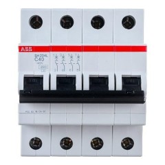 Автоматический выключатель ABB 4-полюсный SH204 C40 6кА (автомат электрический) 2CDS214001R0404