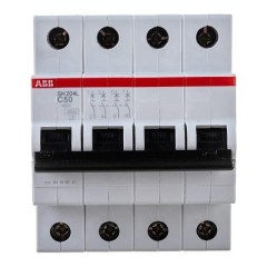 Автоматический выключатель ABB 4-полюсный SH204 C50 6кА (автомат электрический) 2CDS214001R0504