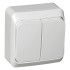 BA10-006B - ЭТЮД О/У 2-клавишный ВЫКЛЮЧАТЕЛЬ с подсветкой 10 АХ, БЕЛЫЙ, Россия, Systeme Electric