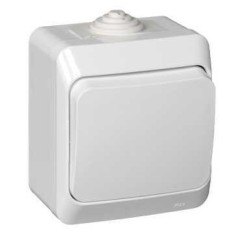 BA10-041B - ЭТЮД IP44 О/У 1-клавишный ВЫКЛЮЧАТЕЛЬ 10 АХ, БЕЛЫЙ, Россия, Systeme Electric