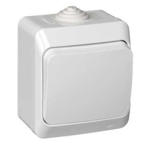 BA10-041B - ЭТЮД IP44 О/У 1-клавишный ВЫКЛЮЧАТЕЛЬ 10 АХ, БЕЛЫЙ, Россия, Systeme Electric
