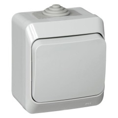 BA10-041C - ЭТЮД IP44 О/У 1-клавишный ВЫКЛЮЧАТЕЛЬ 10 АХ, СЕРЫЙ, Россия, Systeme Electric