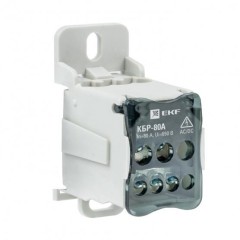 Блок распределительный КБР 80A на DIN-рейку и монтажную панель EKF PROxima plc-kbr80