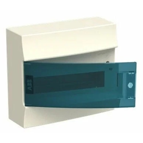 Бокс настенный Mistral41 12М зеленая прозрачная дверь (с клемм)