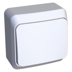 KA10-001B - ЭТЮД О/У ВЫКЛЮЧАТЕЛЬ с самовозвратом 10 АХ, БЕЛЫЙ, Россия, Systeme Electric