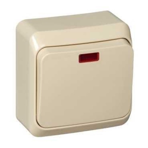 KA10-002K - ЭТЮД О/У Кнопка с подсветкой 10 АХ,КРЕМОВЫЙ, Россия