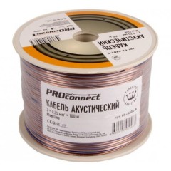 Кабель акустический PROconnect 2х0,75мм, прозрачный BLUELINE, бухта 100м Rexant