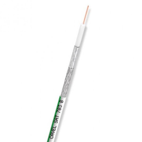 Кабель коаксиальный SAT 703 B 75 Ом Cu/Al/CuSn 75% белый бухта 250 м Cavel