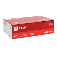 Клемма распределительная КСР 100А 2x25/2x16 с двойным винтом синяя EKF PROxima