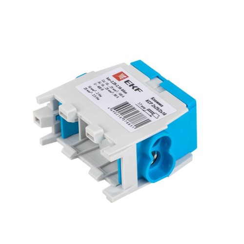 Клемма распределительная КСР 100А 2x25/2x16 с двойным винтом синяя EKF PROxima