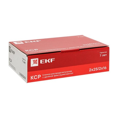 Клемма распределительная КСР 100А 2x25/2x16 с двойным винтом желто-зеленая EKF PROxima
