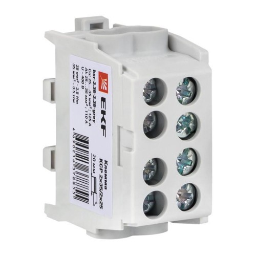 Клемма распределительная КСР 125А 2x35/2x25 с двойным винтом серая EKF PROxima