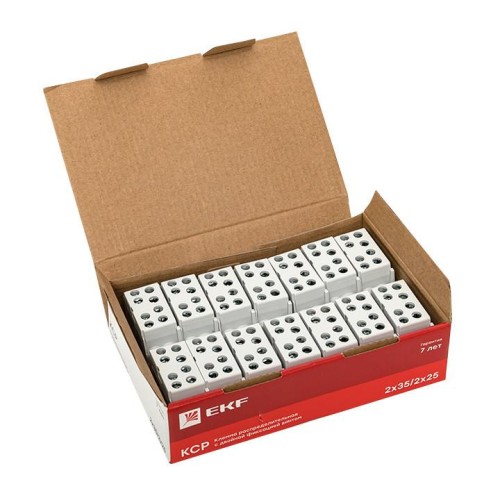 Клемма распределительная КСР 125А 2x35/2x25 с двойным винтом серая EKF PROxima