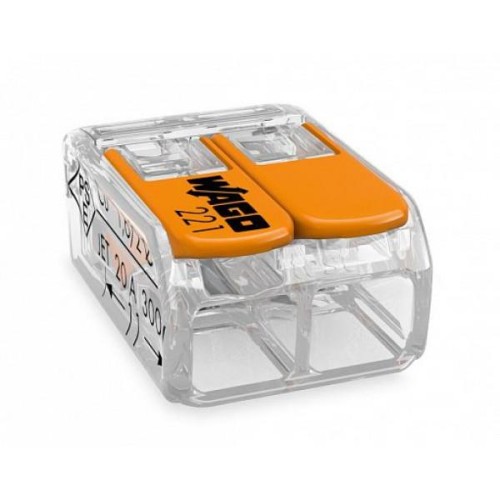 Клемма WAGO 221-412 (2Х4,0мм2 с рычажком) уп (100шт) WAGO