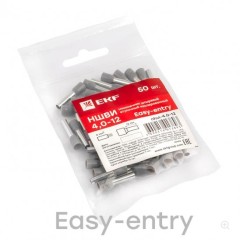 НШвИ 4,0-12 (100шт.) – наконечник штыревой втулочный изолированный EKF PROxima