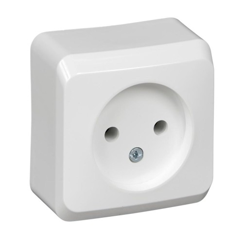 PA16-001B - ЭТЮД О/У РОЗЕТКА без заземления без шторок 16А 250В, БЕЛЫЙ, Россия, Systeme Electric