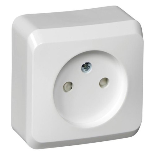 PA16-002B - ЭТЮД О/У РОЗЕТКА без заземления со штороками 16А 250В, БЕЛЫЙ, Россия, Systeme Electric