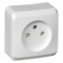 PA16-002B - ЭТЮД О/У РОЗЕТКА без заземления со штороками 16А 250В, БЕЛЫЙ, Россия, Systeme Electric