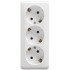 PA16-011B - ЭТЮД О/У тройная РОЗЕТКА с заземлением без шторок 16А 250В, БЕЛЫЙ, Россия, Systeme Electric