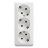PA16-011B - ЭТЮД О/У тройная РОЗЕТКА с заземлением без шторок 16А 250В, БЕЛЫЙ, Россия, Systeme Electric