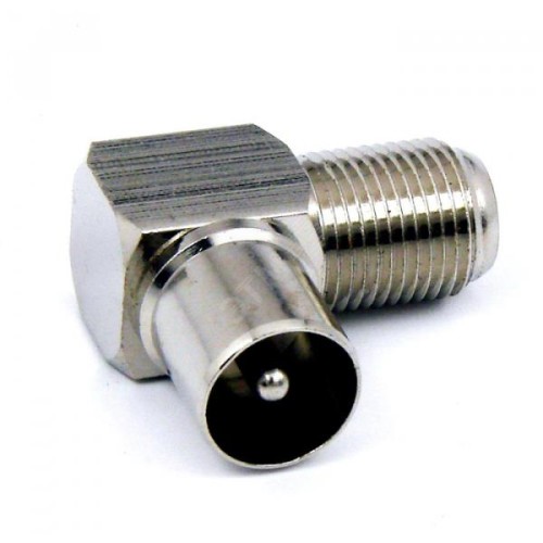 Переход гнездо F-штекер TV угловой (уп/50шт) Rexant