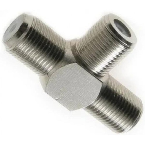 Переход соединитель x3 гнезда F (F-тройник) (уп/50шт) Rexant