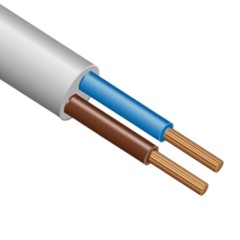 Провод ПВС 2х1,5 (б.,ч.)   ККЗ ГОСТ