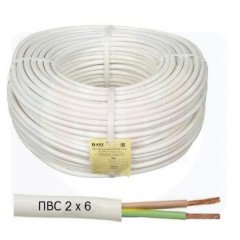 Провод ПВС 2х6 кв.мм ГОСТ КОАКСИАЛ