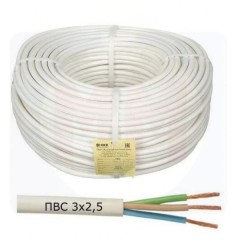 Провод ПВС 3х2.5 кв.мм ГОСТ КОАКСИАЛ