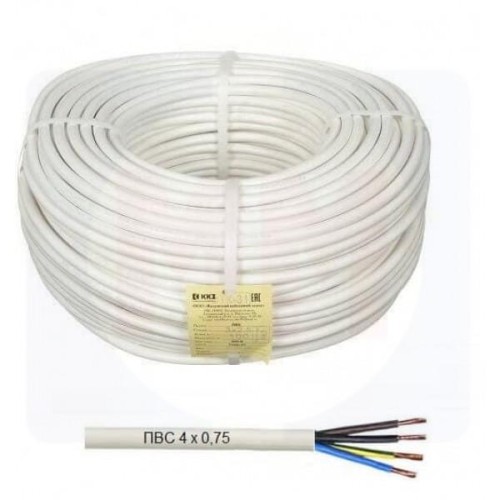 Провод ПВС 4х0.75 кв.мм ГОСТ КОАКСИАЛ