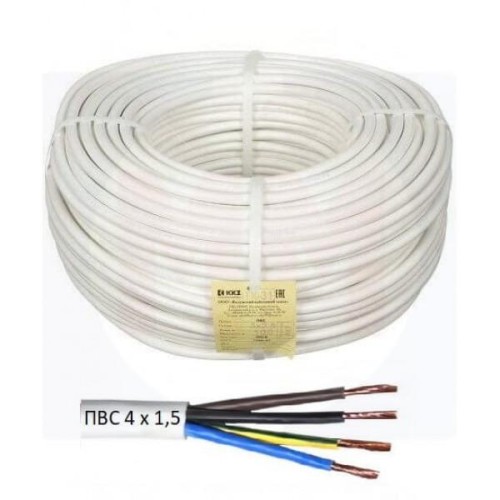 Провод ПВС 4х1.5 кв.мм ГОСТ  КОАКСИАЛ