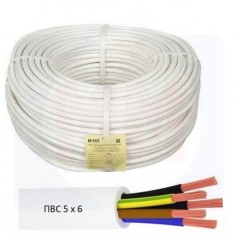 Провод ПВС 5х6 кв.мм ГОСТ  КОАКСИАЛ
