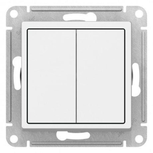 Quadro 2-клавишный Перекрестный ПЕРЕКЛЮЧАТЕЛЬ, сх.7+7, 10АХ, механизм, БЕЛЫЙ